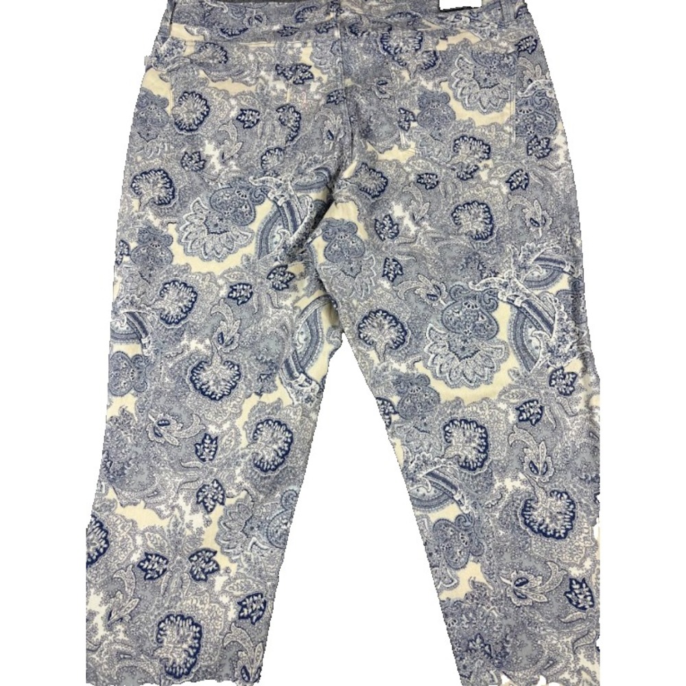 Nine West Gramercy Skinny Ankle Jeans Paisley Blue NWT Women's 16 Stretch Denim - Picture 5 of 8